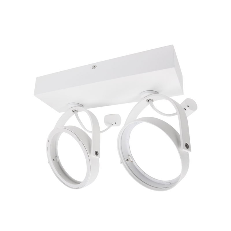 LED AR111 Opbouwarmatuur | Dubbel | Wit | exclusief AR111 spot - Outledtl.nl